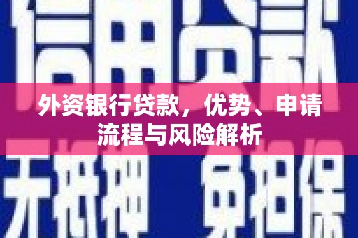 长阳外资银行贷款，优势、申请流程与风险解析