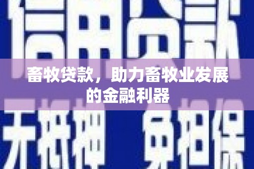 长阳畜牧贷款，助力畜牧业发展的金融利器