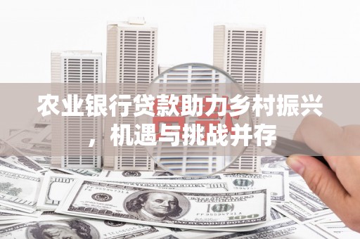 长阳农业银行贷款助力乡村振兴，机遇与挑战并存