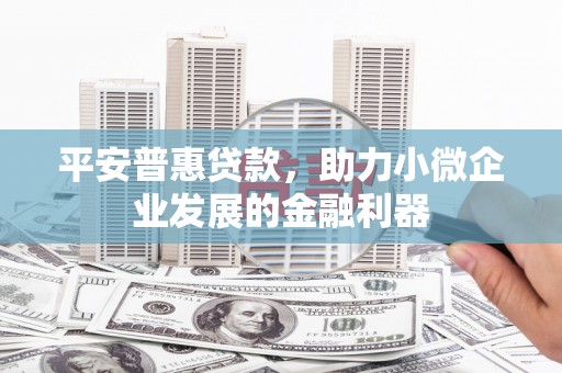 长阳平安普惠贷款，助力小微企业发展的金融利器