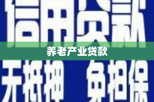 长阳养老产业贷款